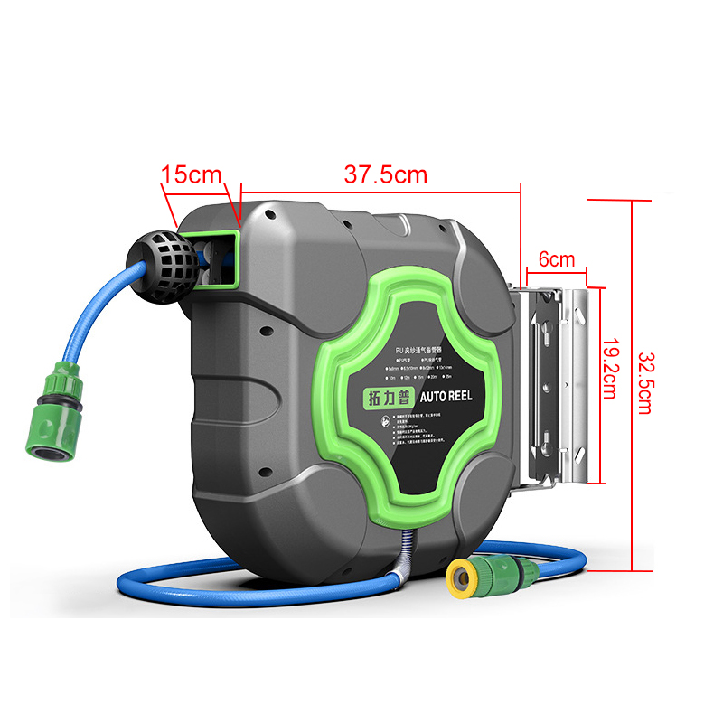 Smart Garden Sprinkler System - 自動格納式ホース,4s,店舗,車,庭用の灌漑システム,ウォールマウント,10/15/20m