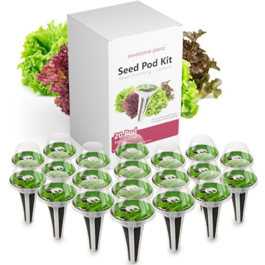 Aerogarden Seed Pod - 20ポッド種子キット レタス サラダ グリーン (エアロガーデン、ムフガ、iDOO、その他の屋内水耕栽培庭園用) -