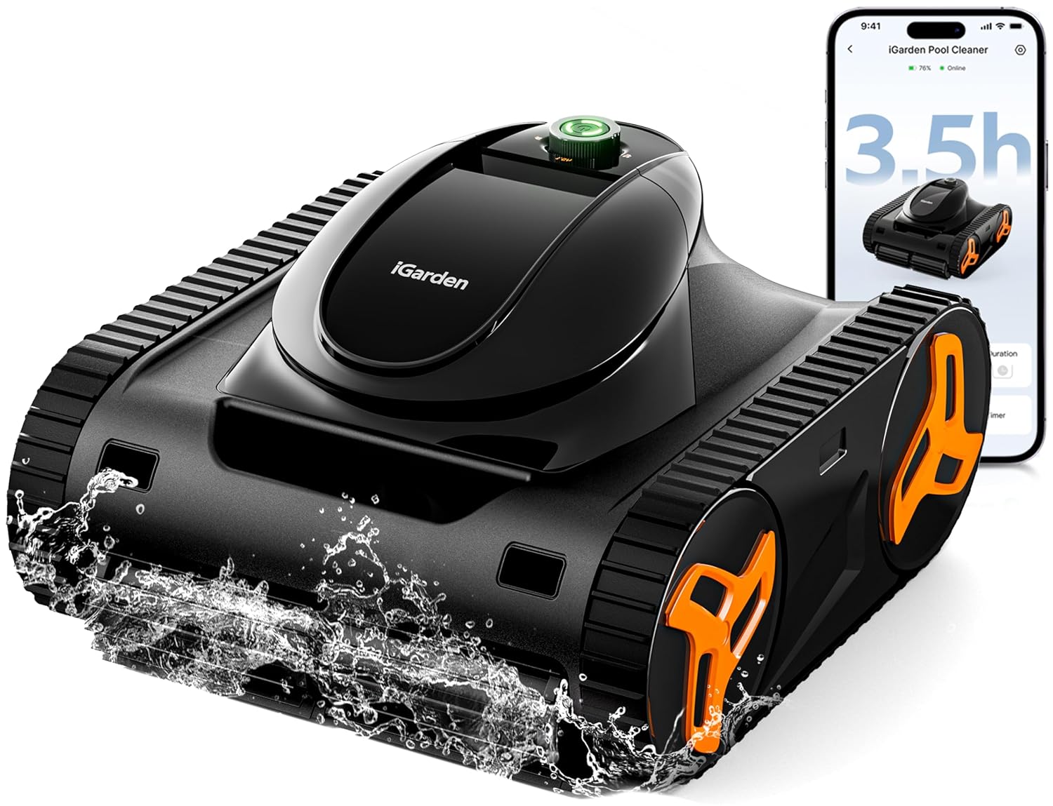 Smart Gardening - ロボットプールクリーナーKNシリーズ、稼働時間210分、スマート3Dナビゲーション、フルインバーター省エネ技術、床掃除、カスタム仕様