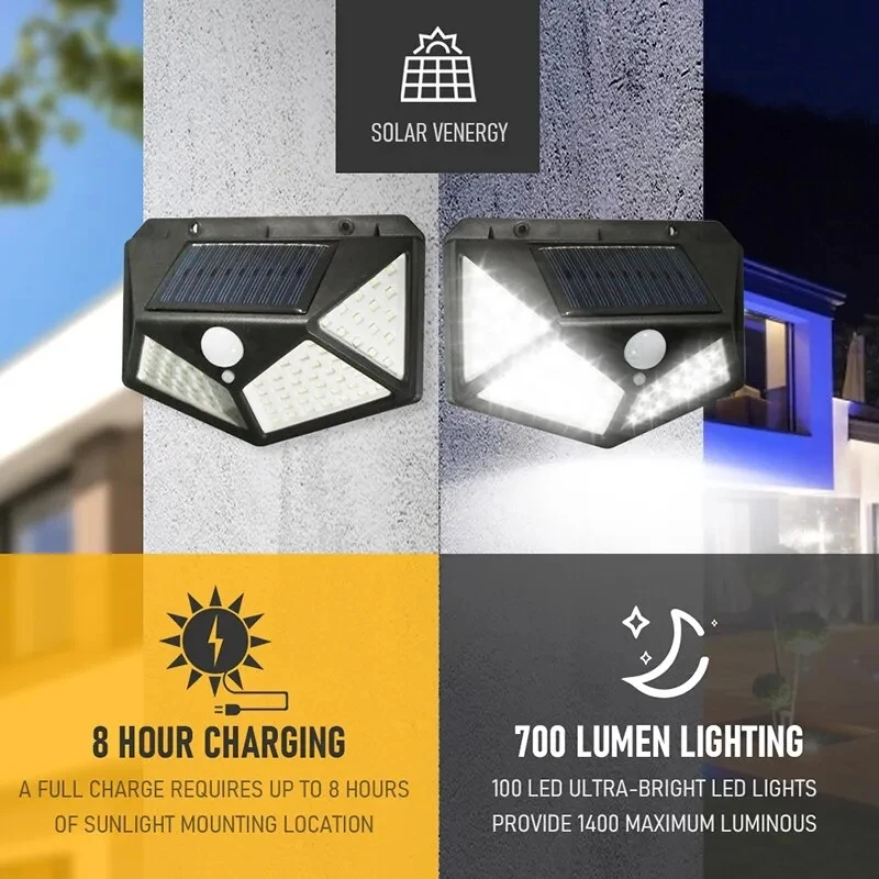 Smart Garden Ornaments - 100Led 多機能ソーラーランプ屋外庭の装飾ソーラーライト防水太陽光発電スポットライトモーションセンサー付き