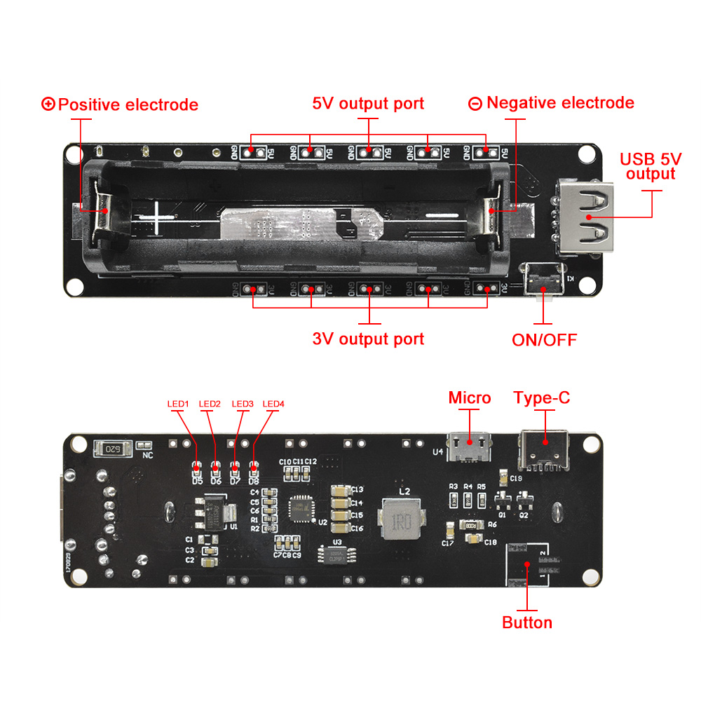 Smart Garden Esp32 - WEMOS ESP32 18650 リチウムバッテリーシールド V3 モバイル電源拡張ボードモジュール