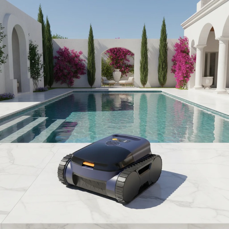 Smart Gardening - エアロコードレスロボットプールクリーナー、スマートAIナビゲーション搭載、自動壁面登攀、高品質で環境に優しいガーデン用掃除機