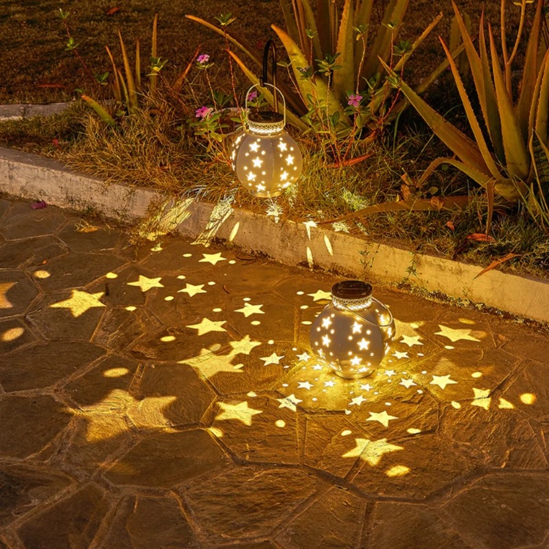 ガーデンスタープロジェクターランプ吊り下げ式ソーラーライト屋 - Smart Garden Ornaments のレビューと価格
