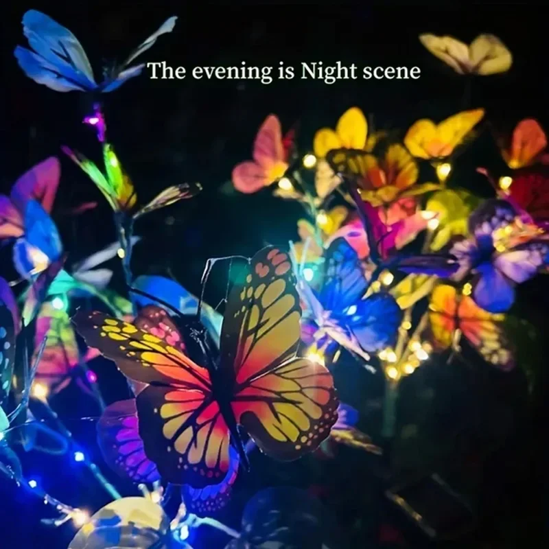 ソーラー LED バタフライガーデンライト防水カラフルな屋外 - Smart Garden Ornaments のレビューと価格