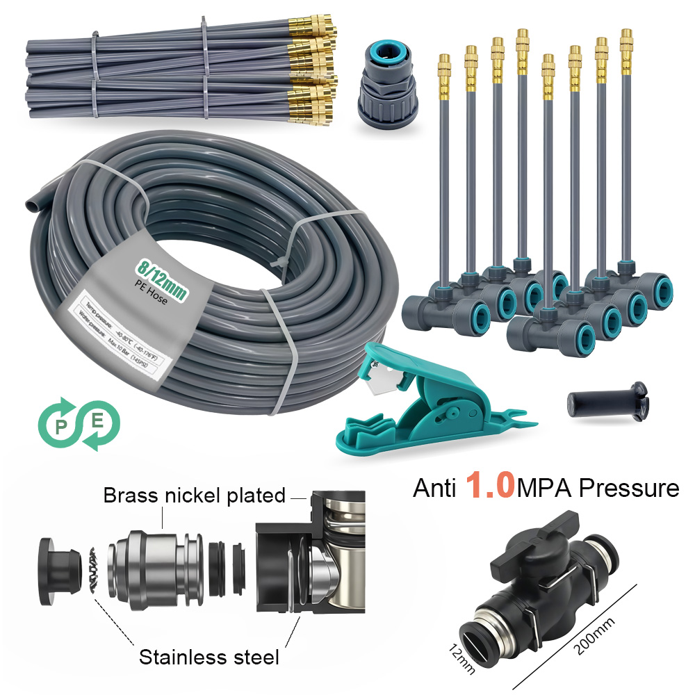 3/8インチPEホース フレキシブル360 °   曲げ調整 - Smart Garden Sprinkler System のレビューと価格