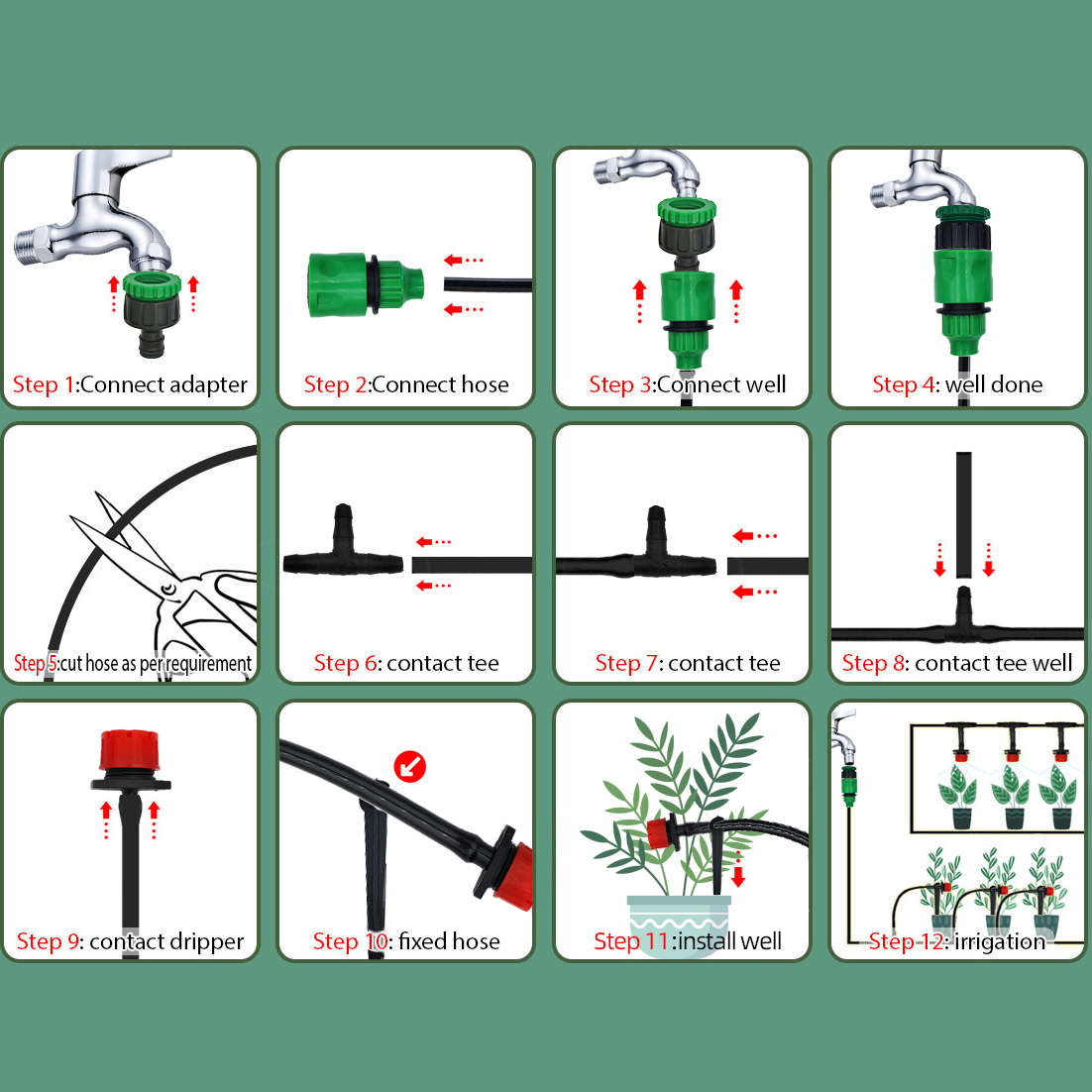 調整可能な再利用可能な温室キット,灌漑システム,ガーデンホー - Smart Garden Sprinkler System のレビューと価格