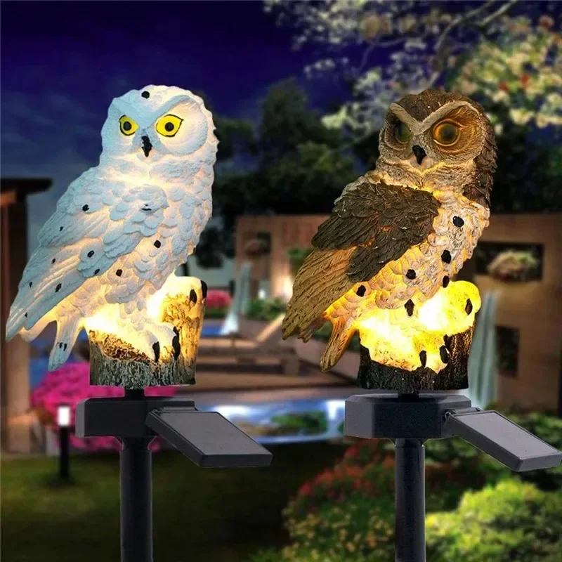 ソーラーフクロウ像ガーデンライトLED防水屋外装飾、庭やパテ - Smart Garden Ornaments のレビューと価格