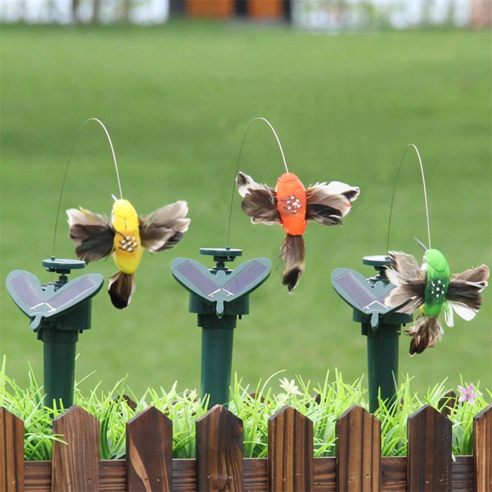 1pc ガーデンソーラー模擬自動飛行ハチドリクリエイティブ人 - Smart Garden Ornaments のレビューと価格