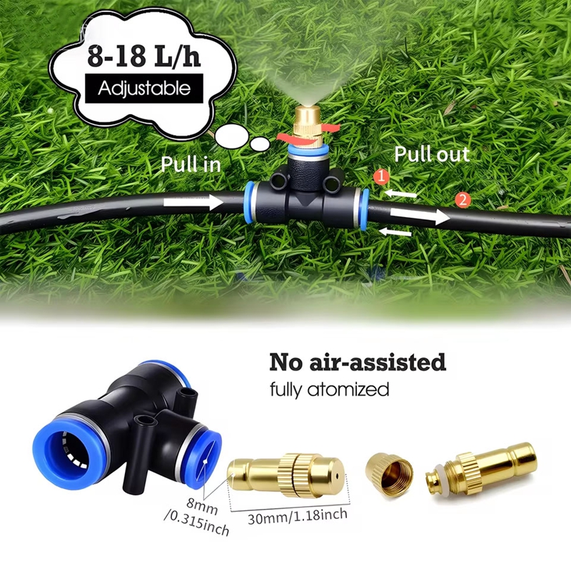 ミスト冷却システムキット 真鍮ノズル ガーデンミスト灌漑シス - Smart Garden Sprinkler System のレビューと価格
