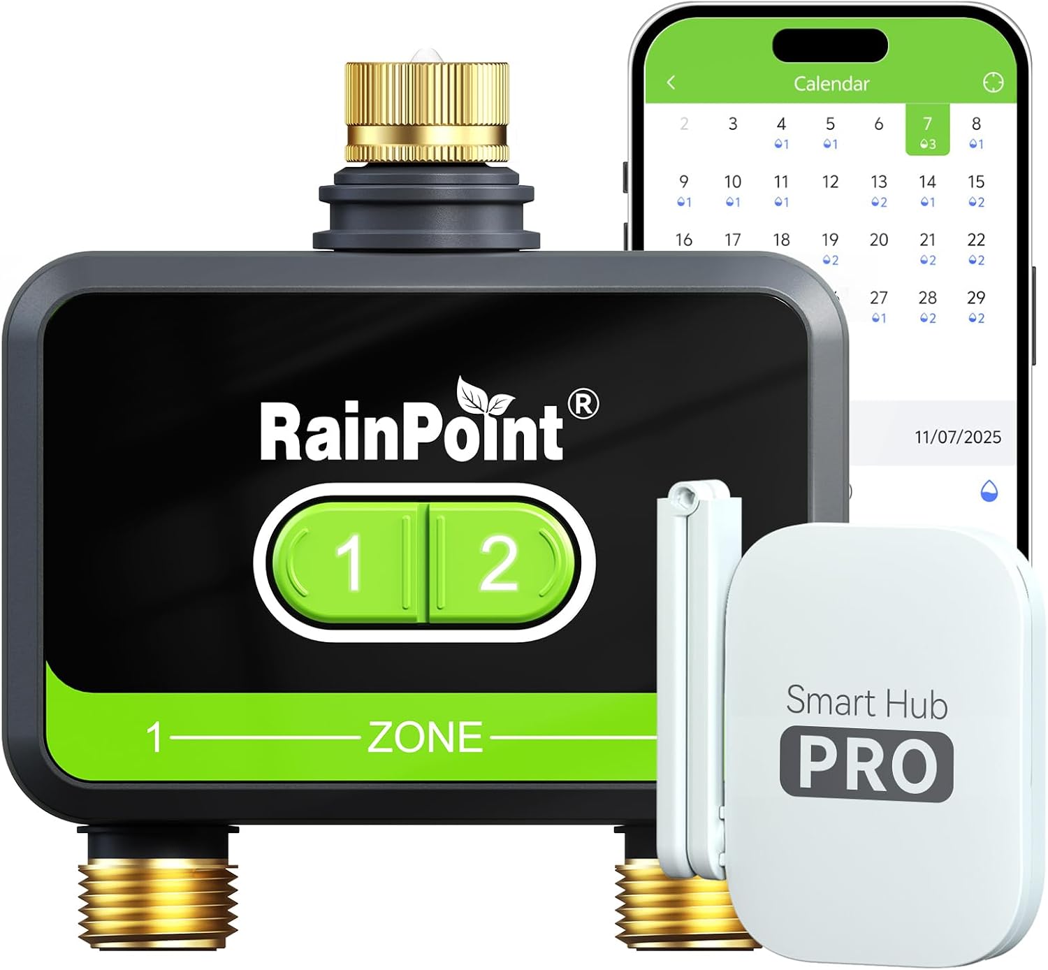 2ゾーンスマートWiFi水タイマー（ガーデンホース用、真鍮製 - Smart Garden Sprinkler System のレビューと価格