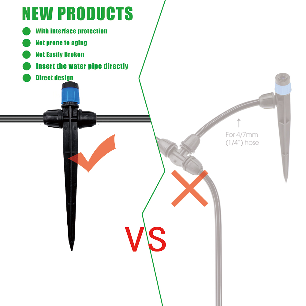1/4インチ点滴灌漑システムキット - 流量調整可能、ロック - Smart Garden Sprinkler System のレビューと価格