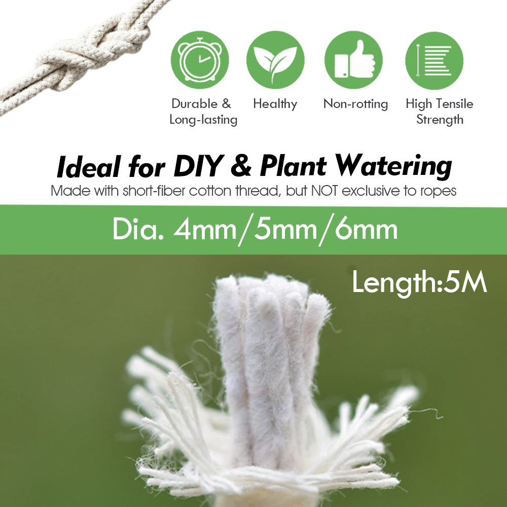 自動自己散水コットンウィックコード、鉢植え、苗、植木鉢、DI - Smart Garden Sprinkler System のレビューと価格