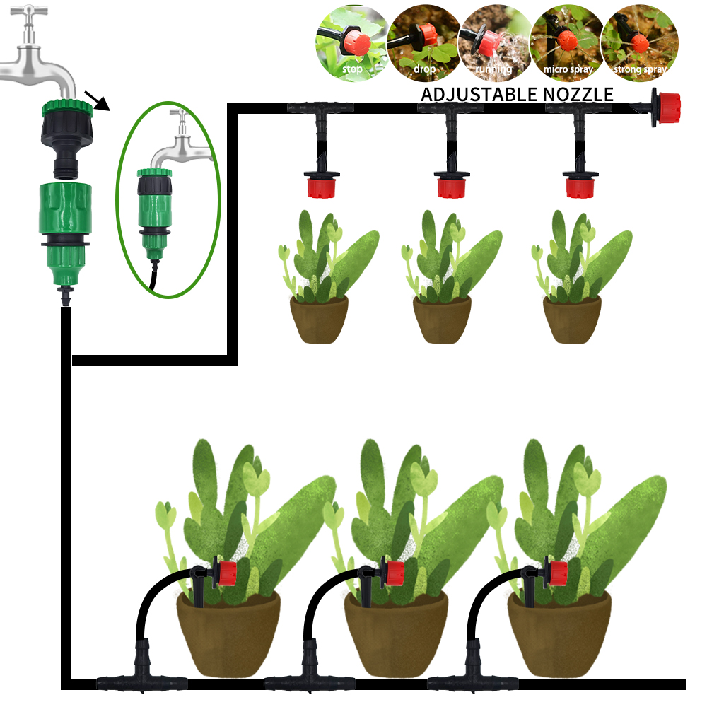 マイクロ点滴灌漑システムポータブル 20 メートル自動散水調 - Smart Garden Sprinkler System のレビューと価格